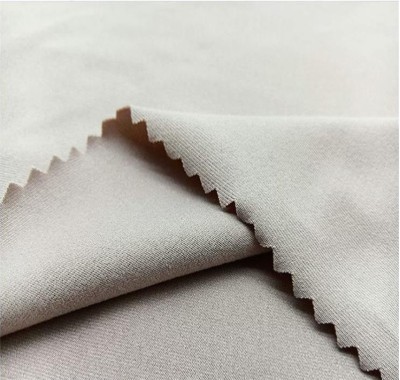 FJ-ZSRY    再生環保滌綸雙面磨毛布  RPET  滌氨拉架汗布  成分：T87%  SP13%  克重：170g/㎡  紗支：75D+30D 後面照